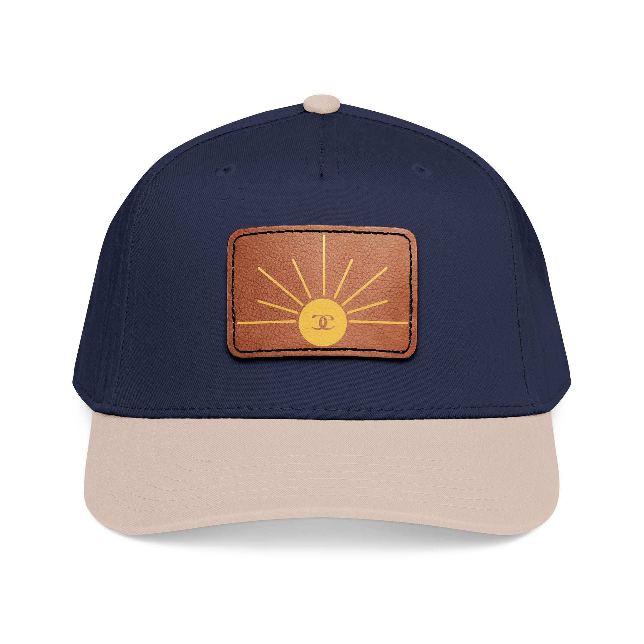 Leather Patch Sunrise Baseball Cap