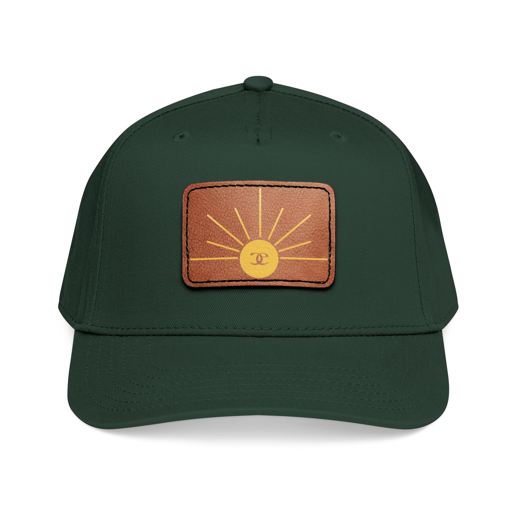 Leather Patch Sunrise Baseball Cap