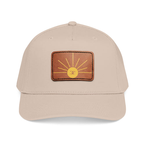 Leather Patch Sunrise Baseball Cap