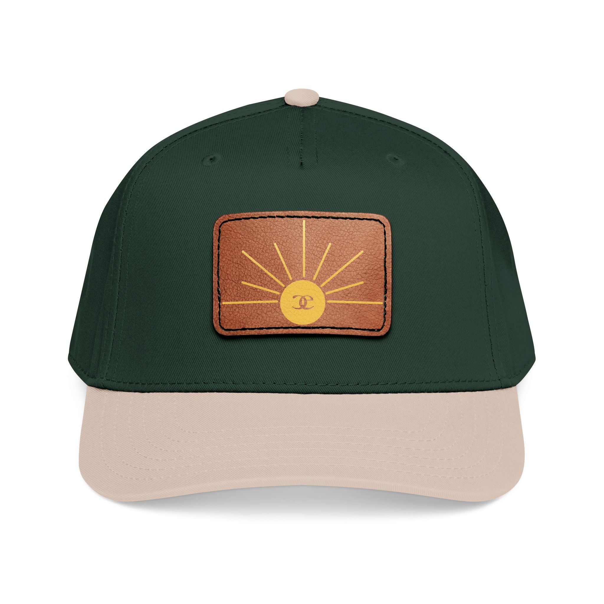 Leather Patch Sunrise Baseball Cap