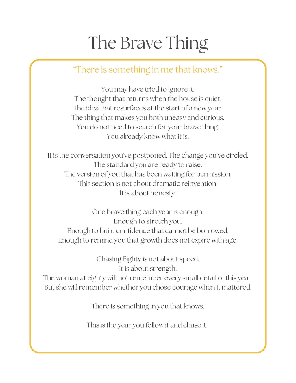 The Chasing Eighty System Printed