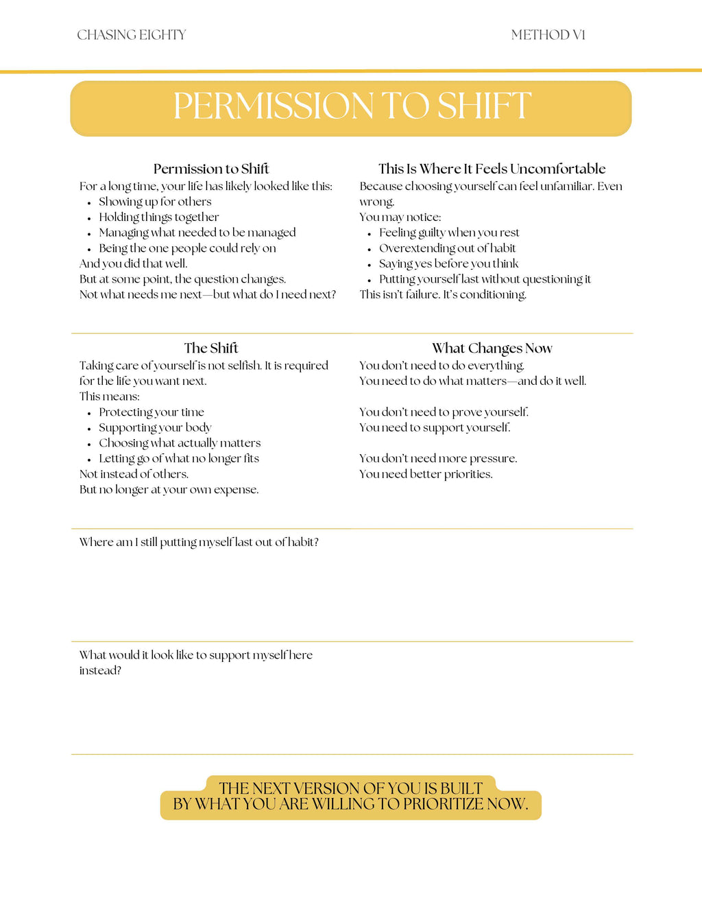 The Chasing Eighty System Printed