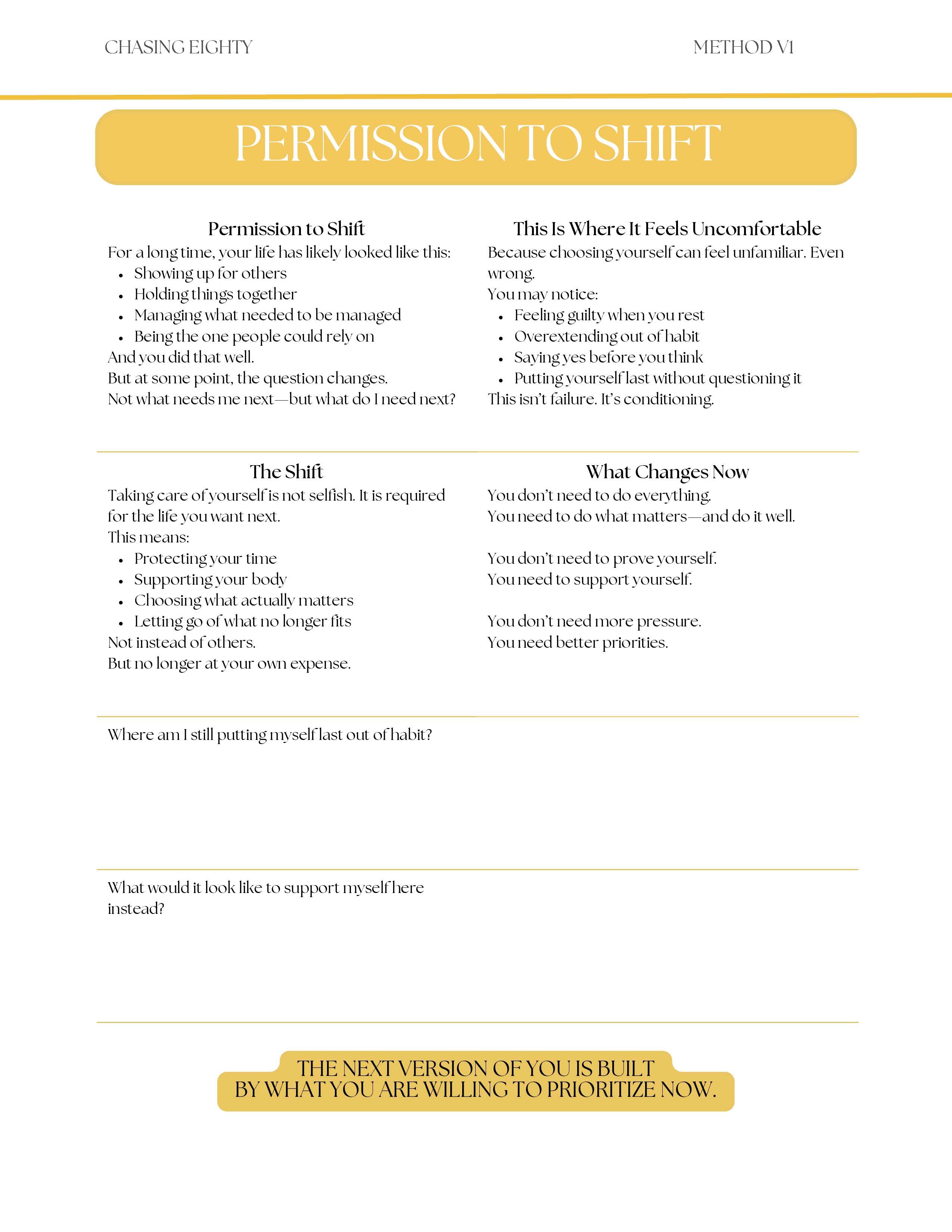 The Chasing Eighty System Printed